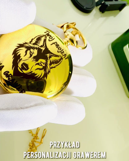Golden Color Pocket Watch with Engraving Option