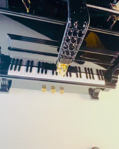 Ladies' Handbag “Elegant Piano” in Black and White Colors