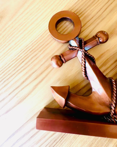 Decorative Aluminum Anchor - Elegant Decoration with Engraving Option - 3 Color Variants