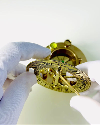 Navigational Compass with Sextant and Personalization Option - Nautical XL