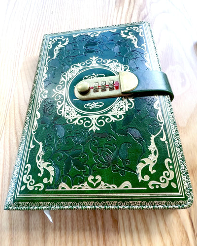 Exclusive Leather Notebook "Sekretnik" A5 with Combination Lock - personalization with engraving