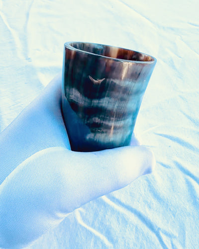 Handmade Small Cup with Engraving Option, Indian Glass Cup, personalization option for a gift, engraving. Dark color