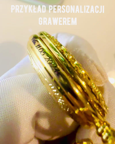 "Golden Majesty" – Luxury Mechanical Pocket Watch with Transparent Core, Customizable with Engraving