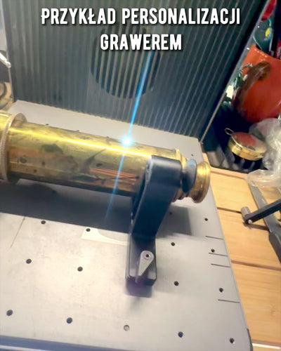 Royal Spyglass "Voyager 1818" – Exclusive, Brass, 83 cm, Handcrafted, Genuine Leather Case – Collector's Edition, Customization with Engraving for Gift