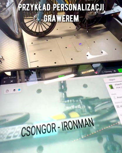 Miniature Triathlon Bicycle Model "SpeedStorm 1.2" personalization with engraving as a gift