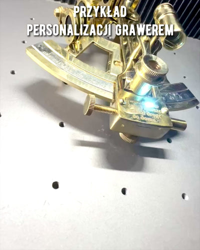 Artistic Sextant in Gold Color - Customization with Engraving Available