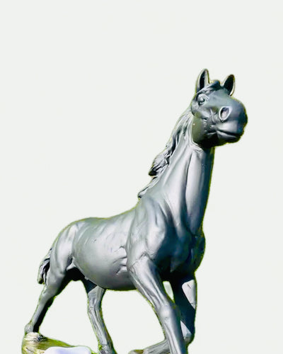 "Czarny Galop" - Elegant Horse Figurine with Engraving Option