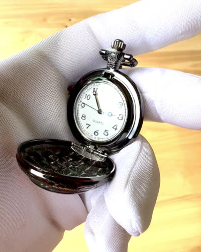 Pocket Watch "Mystic Wolves" with personalization engraving option