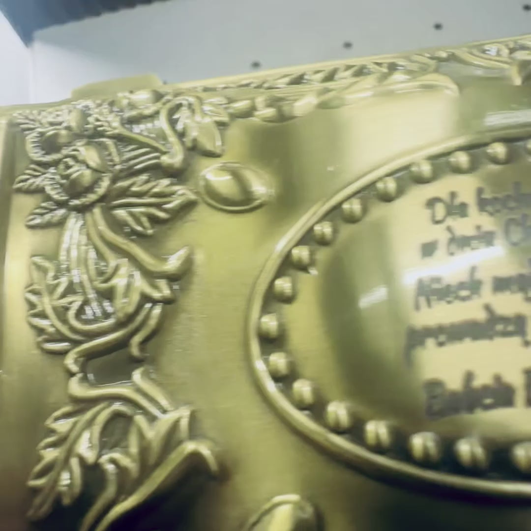 Gold Metal Jewelry Box 21-20L with Personalized Engraving Option