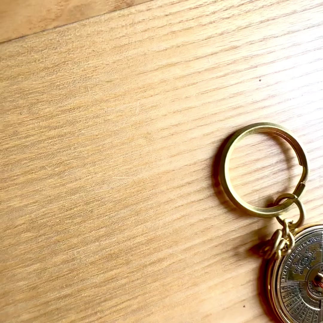 50-Year Calendar Keychain KR61 with Customizable Engraving