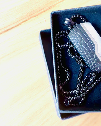 Men's Necklace Dog Tag "SteelVision" – stainless steel, 15 variants, personalization with engraving