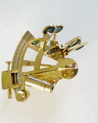 Artistic Sextant in Gold Color - Customization with Engraving Available