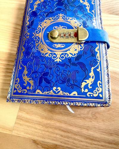 Exclusive Leather Notebook "Sekretnik" A5 with Combination Lock - personalization with engraving