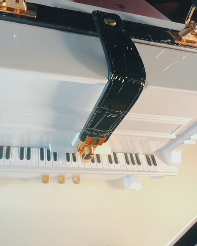 Ladies' Handbag “Elegant Piano” in Black and White Colors