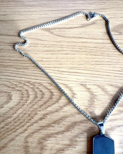 Men's Necklace Dog Tag "SteelVision" – stainless steel, 15 variants, personalization with engraving