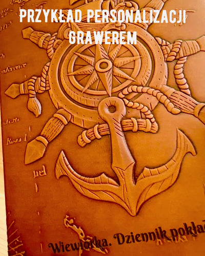 Sailing-themed "Nautica" notebooks with engraving personalization option, as a gift