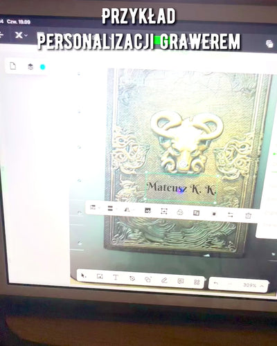 Magic Notebook, "Divine Bull" notepad - Elegant and Unique Stationery, personalized with engraving