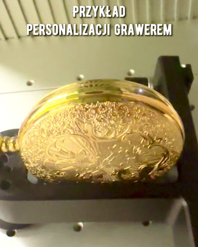 Golden Color Vintage Style Pocket Watch with Engravings – Elegant Men's Accessory, Perfect Gift Idea