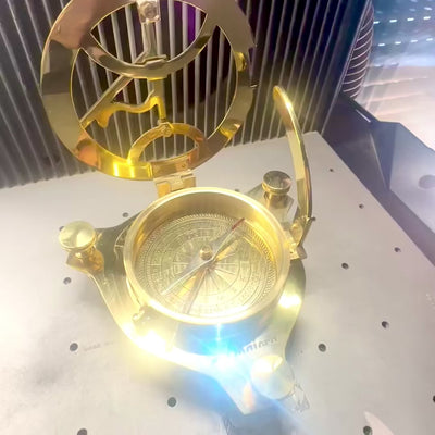 Brass Compass with Sundial NC1504