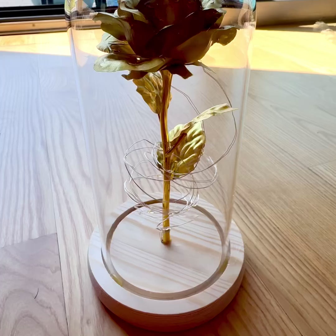 LED Rose night lamp with customizable engraving, romantic gift, height 21.5 cm, soft light, perfect bedroom decoration