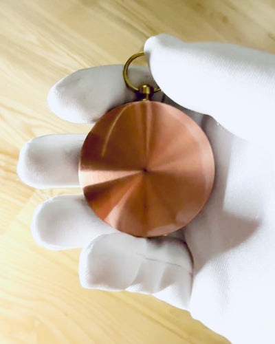 Rose Gold Compass - retro-style navigational tool – portable and precise instrument for determining direction for travelers and explorers. Engraving, personalization.