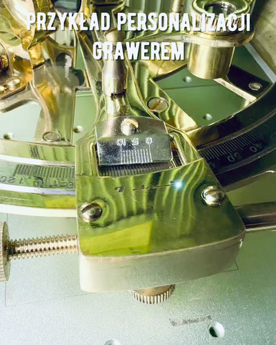 Artistic Sextant in Gold Color - Customization with Engraving Available