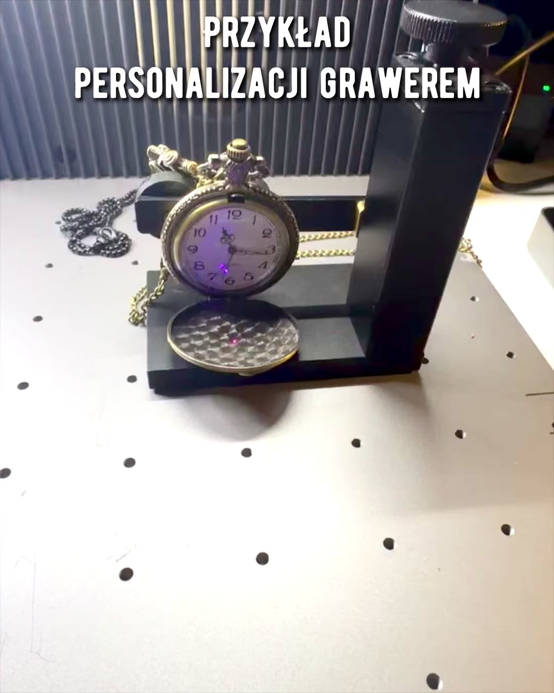 Pocket watch "Time Locomotive" with engraving, as a gift, train motif