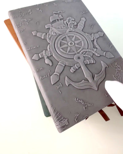 Sailing-themed "Nautica" notebooks with engraving personalization option, as a gift