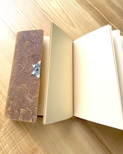 Luxury Retro Notebook with Leather Cover - "Vintage Elegance", 480 pages, customizable with engraving