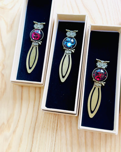 "Owl with Constellations" Bookmark - 12 Variants to Choose From, Customization with Engraving