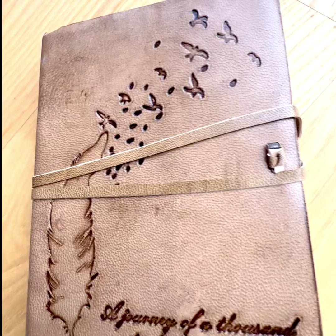 Retro Leather Notebook with Inscription 200 Pages