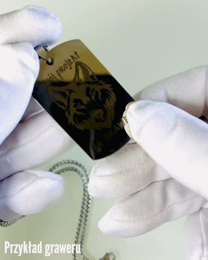 Military ID Tag "Dog Tag" in Stainless Steel – Personalized Engraving