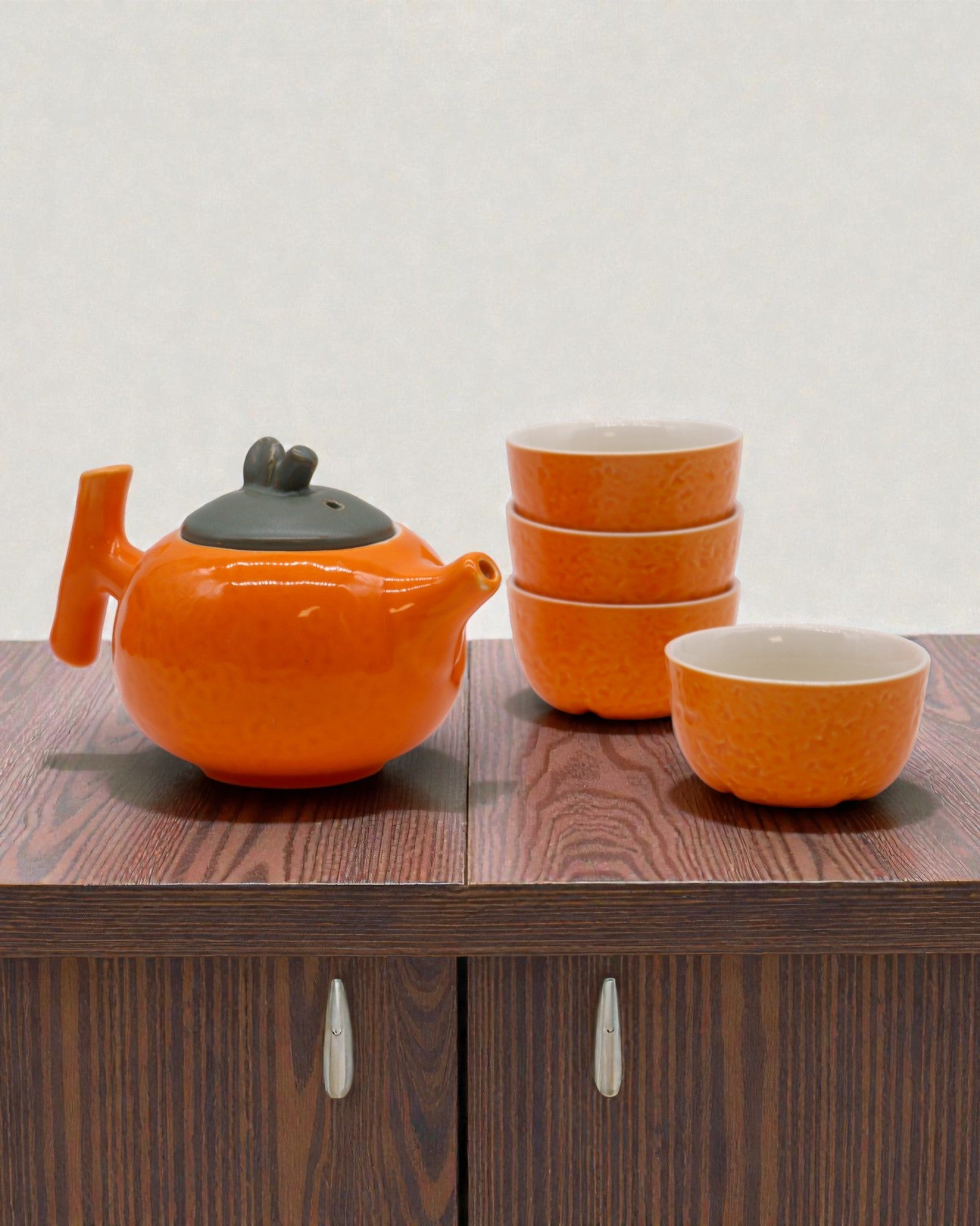 Juicy Orange – Tea Set with 4 Cups