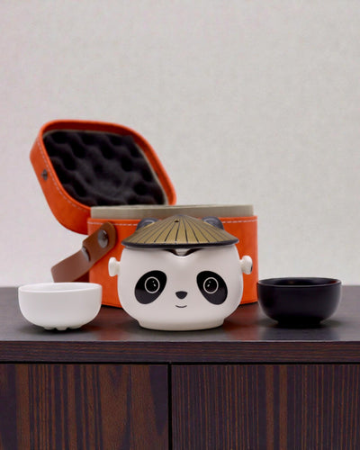 Panda – Travel Tea Set with Lid and 2 Cups