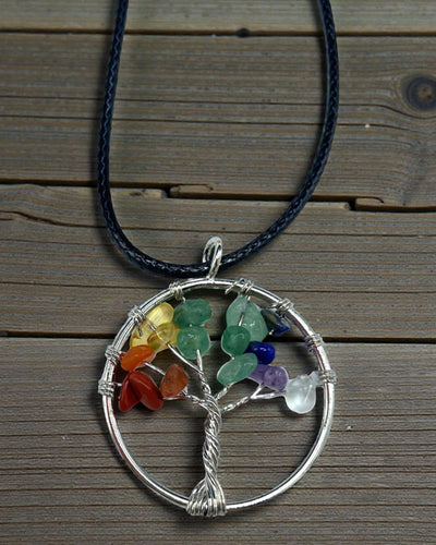 Tree of Life Necklace Chakra Balance – Natural Stones