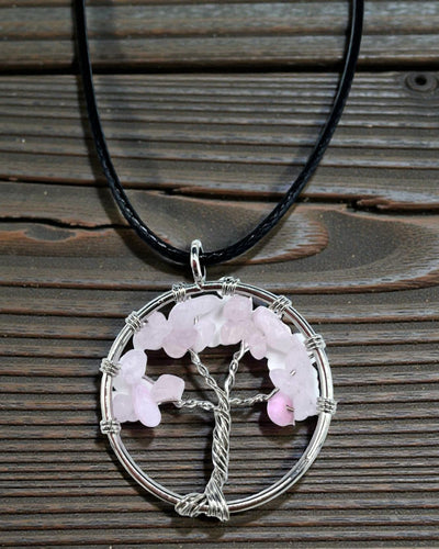 Tree of Life Necklace Love and Gentleness – Rose Quartz
