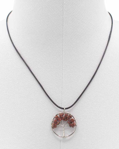 Tree of Life Necklace Strength and Stability – Red Jasper