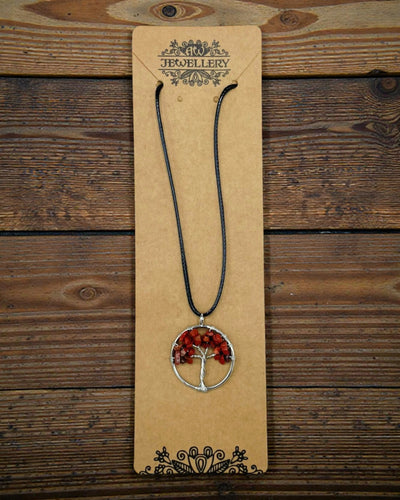 Tree of Life Necklace Strength and Stability – Red Jasper