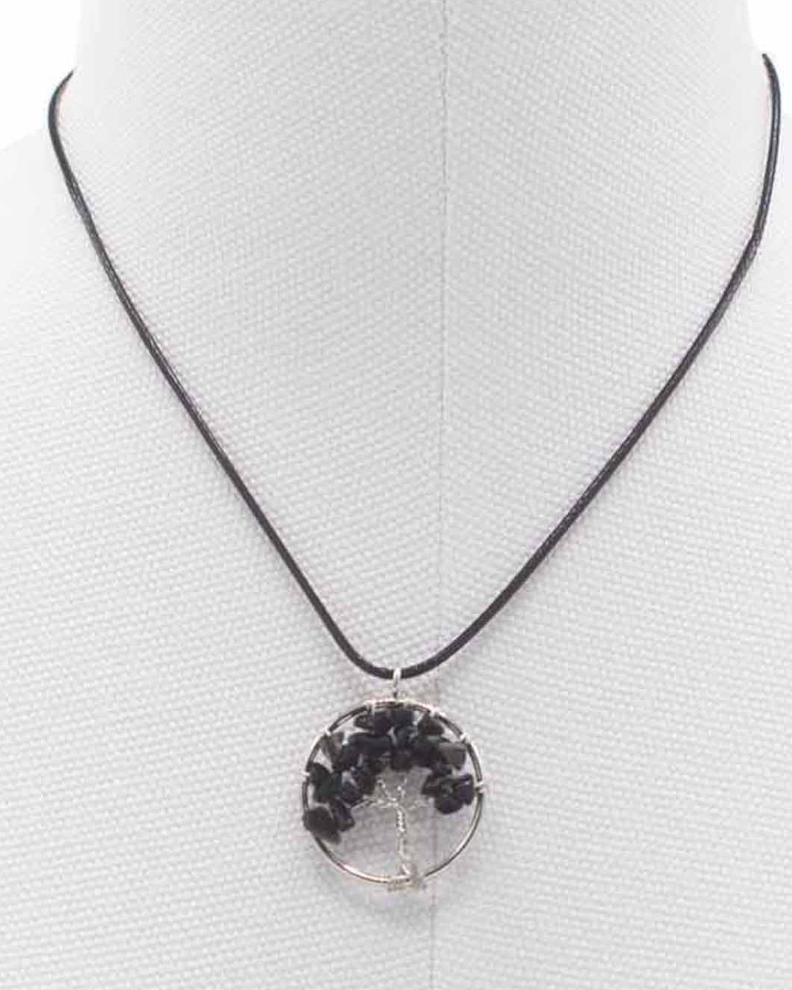 Tree of Life Necklace Strength and Protection – Black Agate