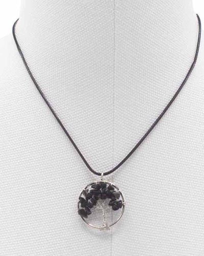 Tree of Life Necklace Strength and Protection – Black Agate