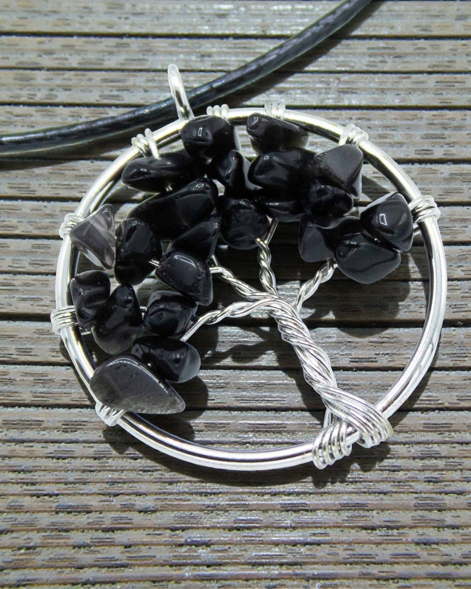 Tree of Life Necklace Strength and Protection – Black Agate