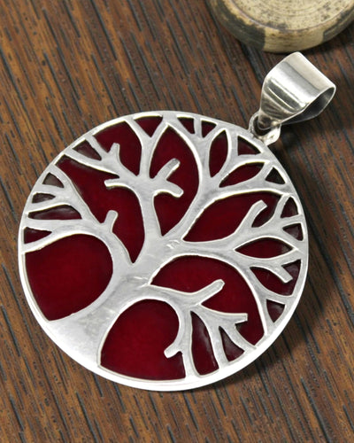 Silver Tree of Life Pendant 30 mm – Coral Spirit