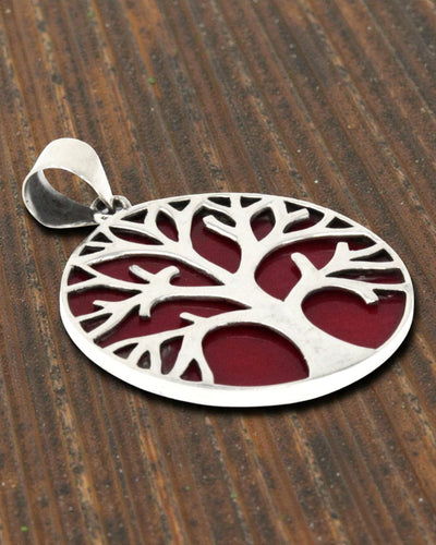Silver Tree of Life Pendant 30 mm – Coral Spirit