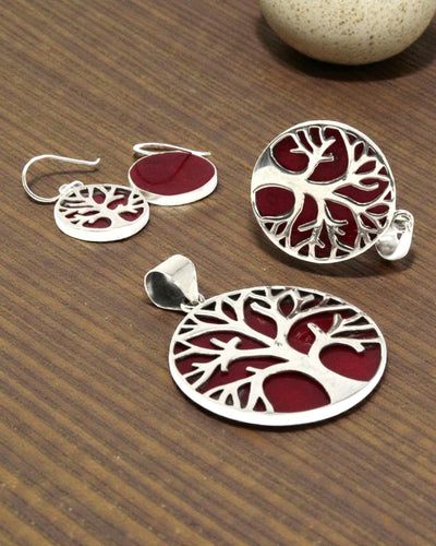 Silver Tree of Life Pendant 30 mm – Coral Spirit