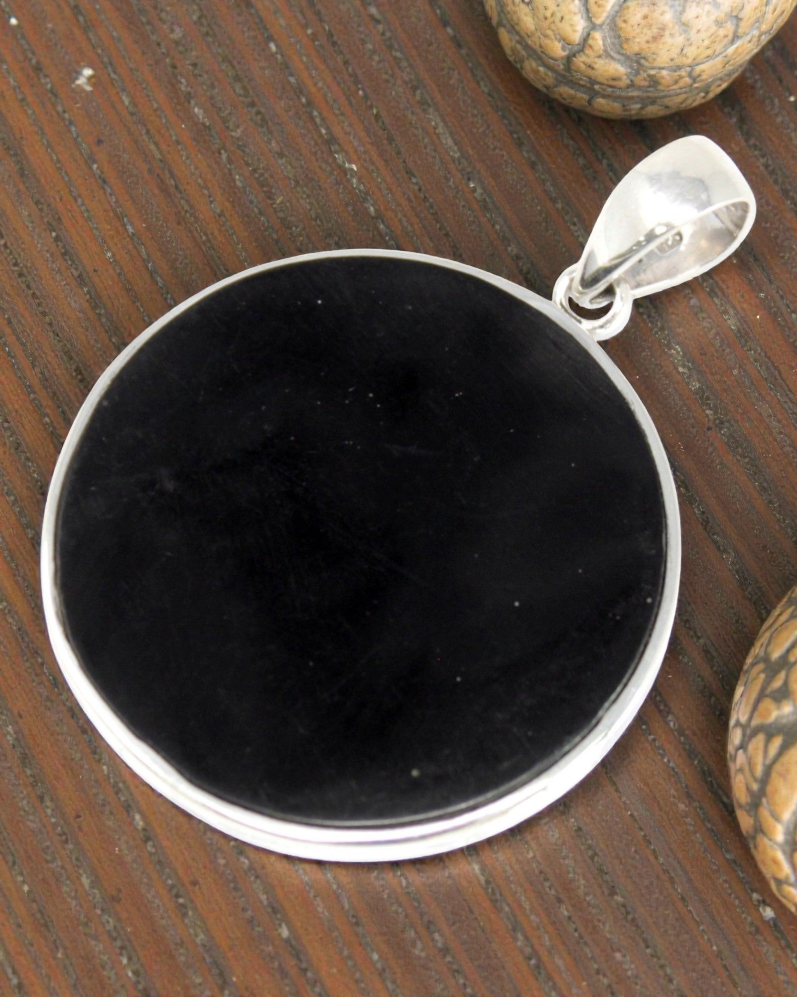 Silver Tree of Life Pendant 30 mm – Abalone Ocean Glow