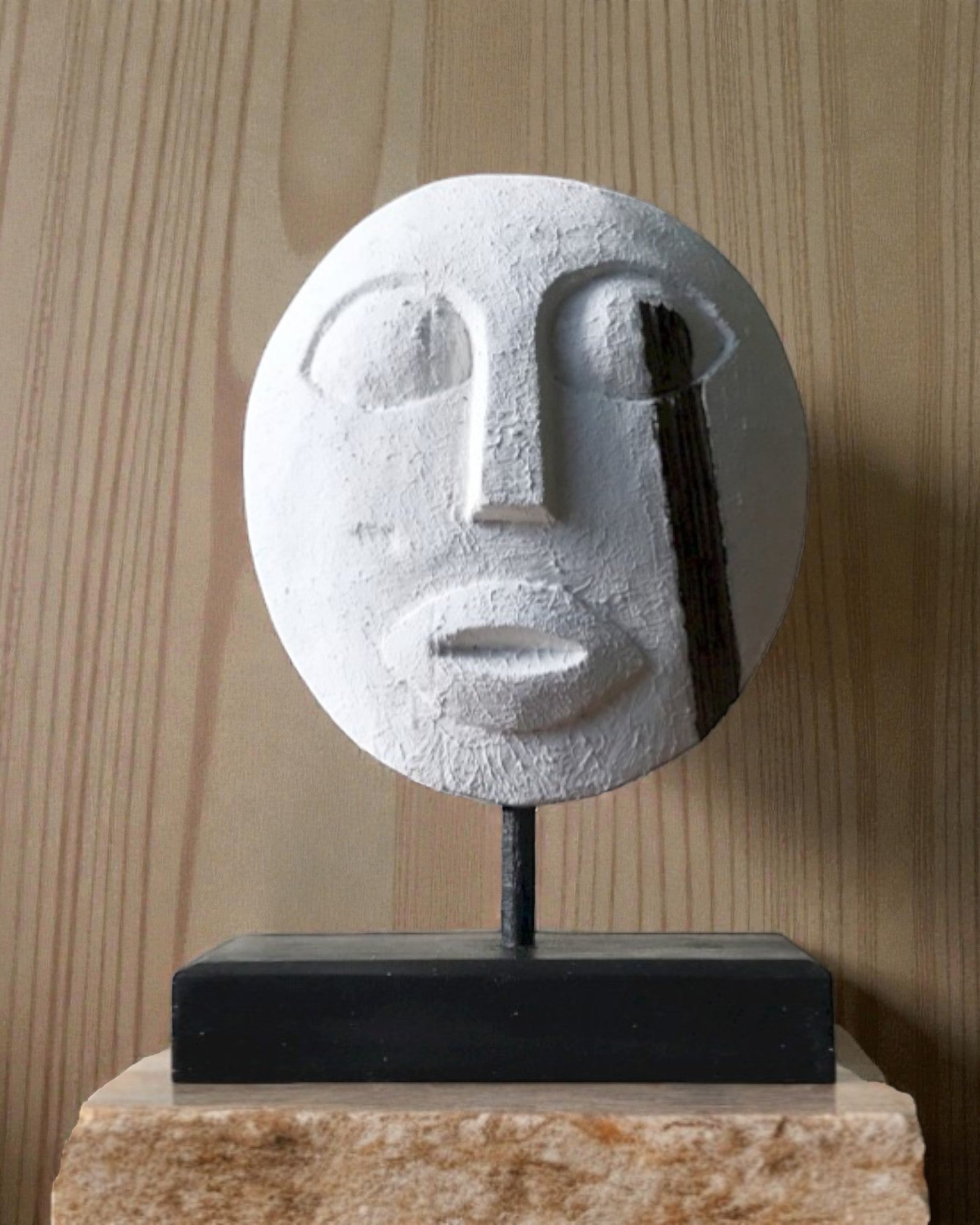 Timorese Mask Ancestors' Guardian 27x20 cm – White