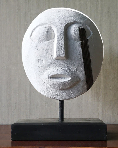 Timorese Mask Ancestors' Guardian 27x20 cm – White