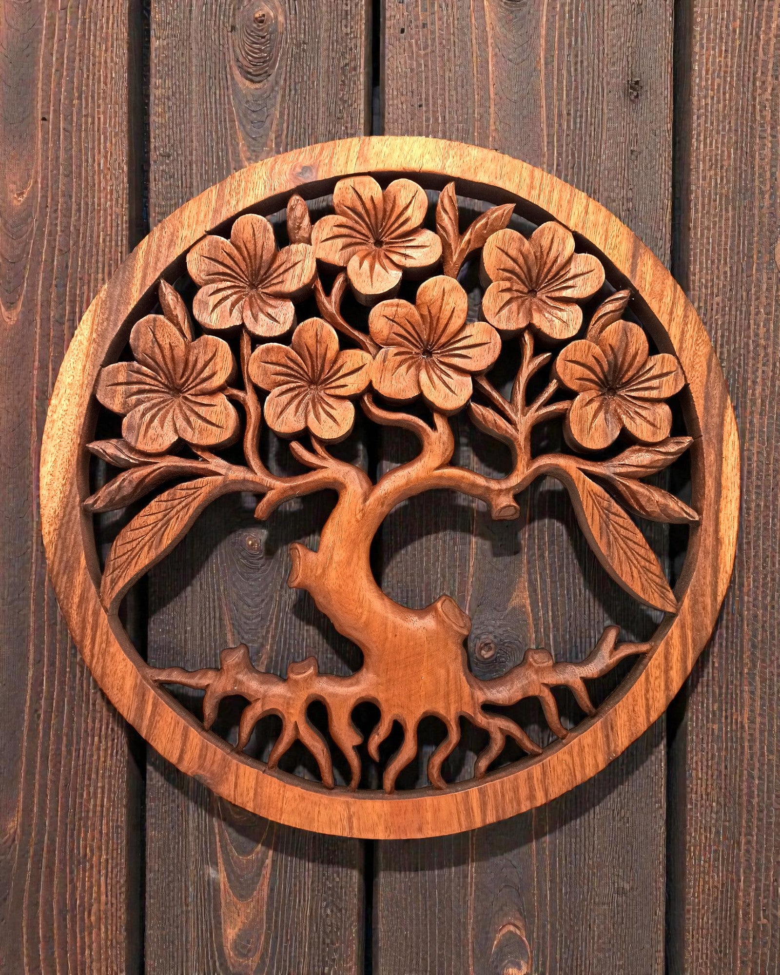 Decorative Wall Panel – Tree of Life Plumeria 40 cm