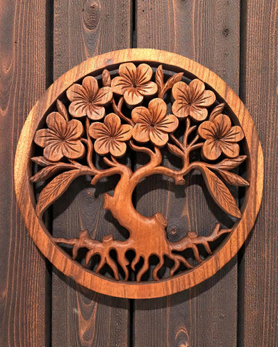 Decorative Wall Panel – Tree of Life Plumeria 40 cm