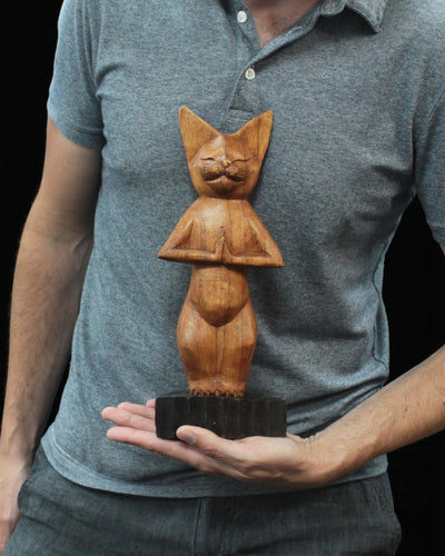 Cat Sculpture – Yoga 1 Standing Pose 30 cm